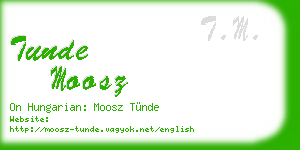 tunde moosz business card